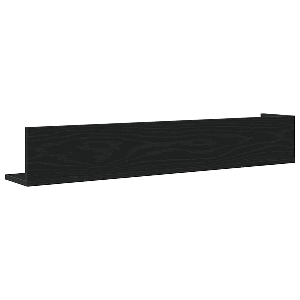 vidaXL Rafturi perete 2 buc. negru, 100x16,5x16,5 cm, lemn prelucrat vidaXL Rafturi perete 2 buc. negru, 100x16,5x16,5 cm, lemn prelucrat
