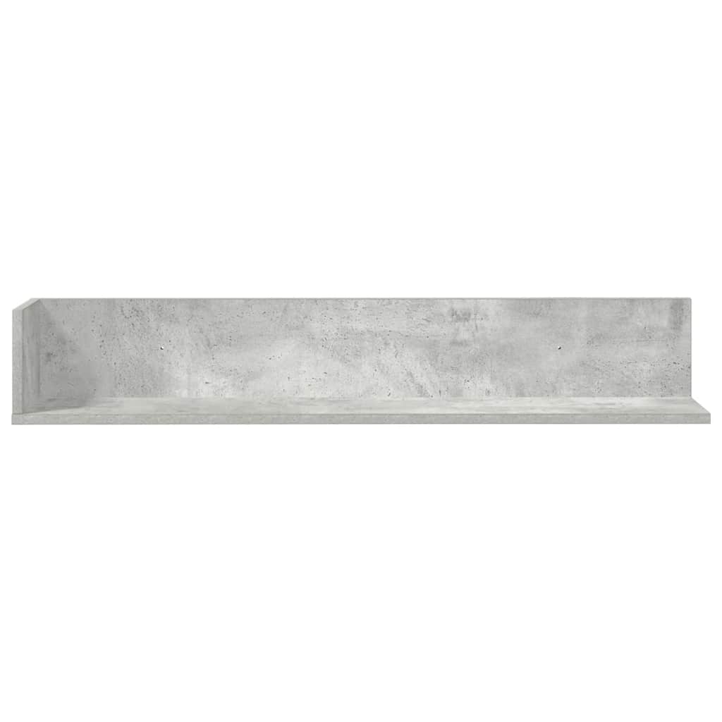 vidaXL Rafturi perete 2 buc. gri beton 100x16,5x16,5 cm lemn prelucrat vidaXL Rafturi perete 2 buc. gri beton 100x16,5x16,5 cm lemn prelucrat