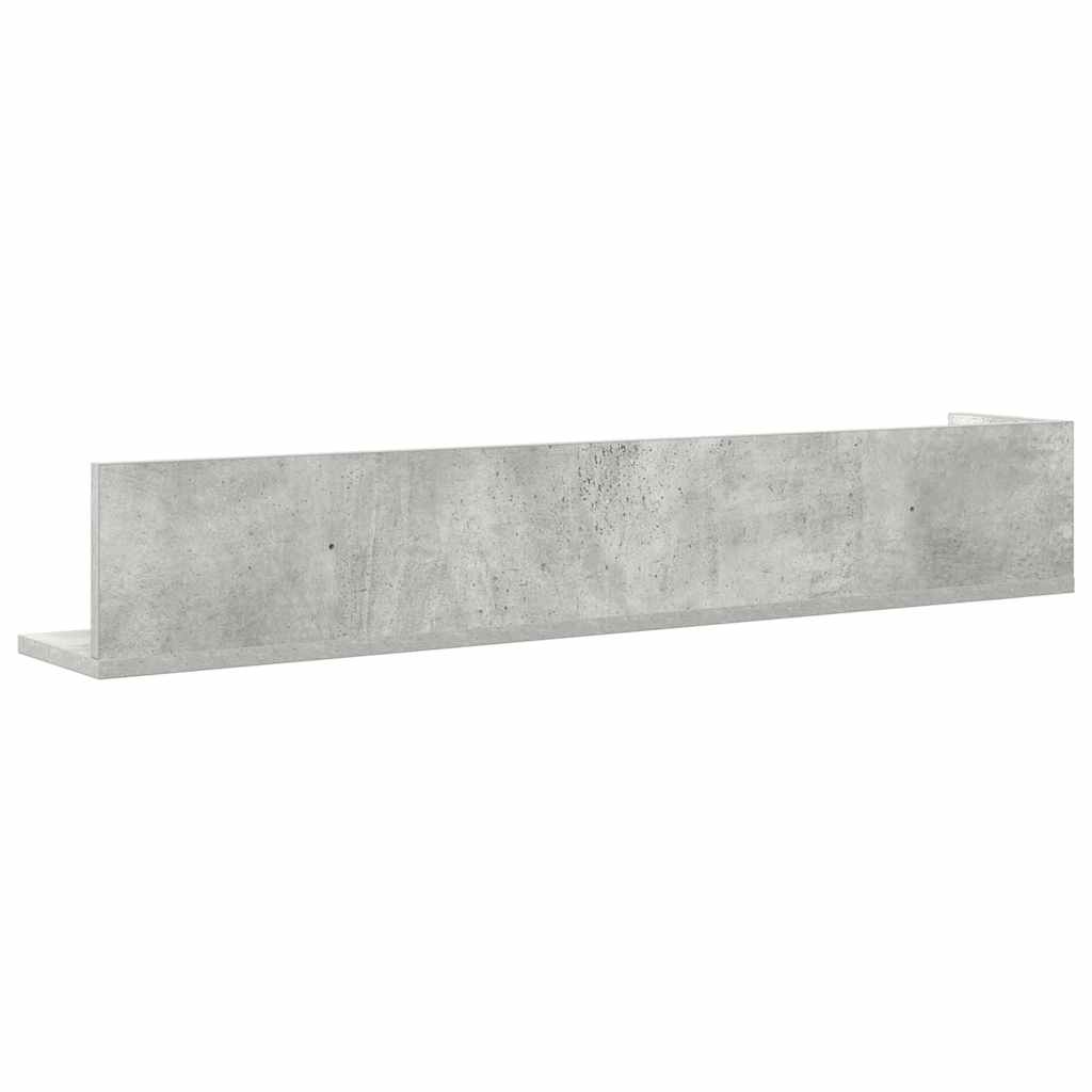 vidaXL Rafturi perete 2 buc. gri beton 100x16,5x16,5 cm lemn prelucrat vidaXL Rafturi perete 2 buc. gri beton 100x16,5x16,5 cm lemn prelucrat