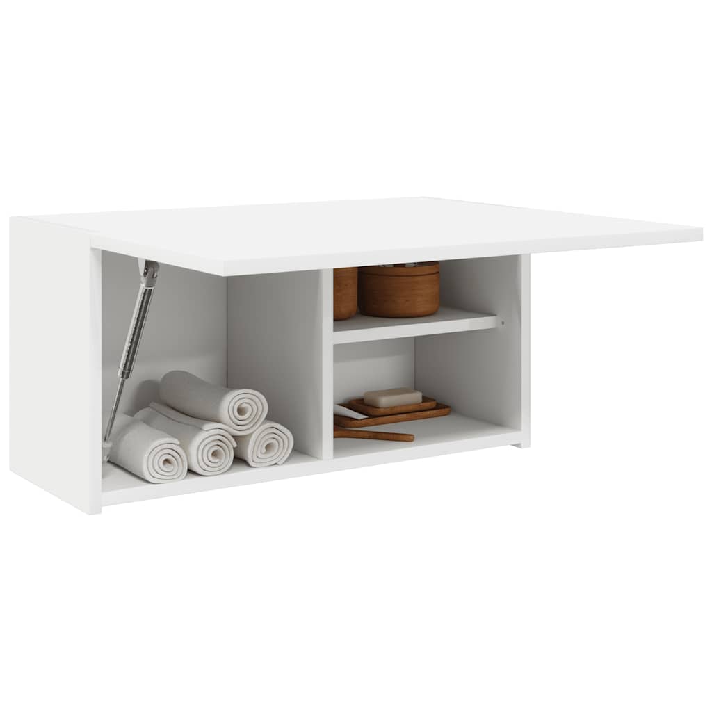 vidaXL Dulap de perete de baie, alb, 60x25x30 cm, lemn prelucrat vidaXL Dulap de perete de baie, alb, 60x25x30 cm, lemn prelucrat
