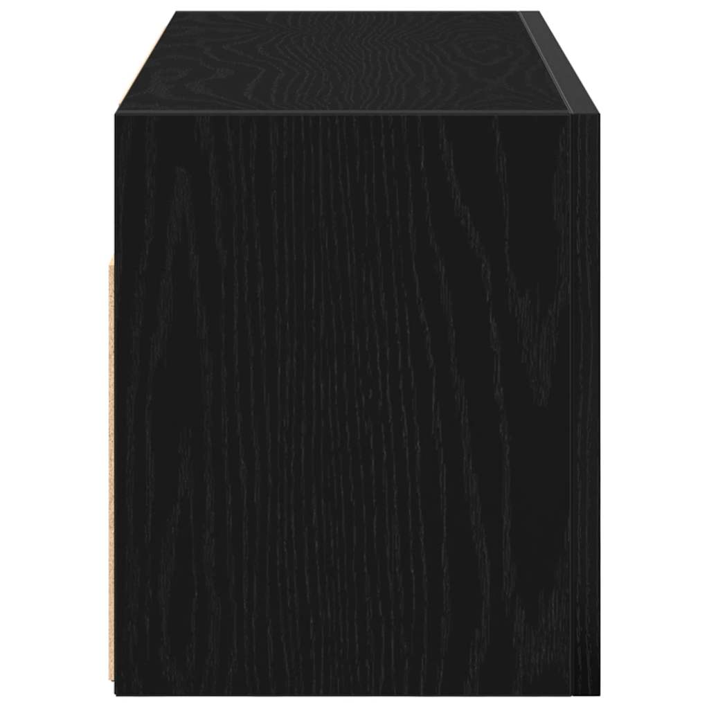vidaXL Dulap de perete de baie, negru, 60x25x30 cm, lemn prelucrat vidaXL Dulap de perete de baie, negru, 60x25x30 cm, lemn prelucrat