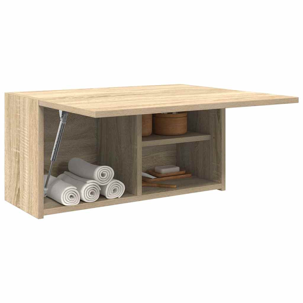 vidaXL Dulap perete baie, stejar sonoma, 60x25x30 cm, lemn prelucrat