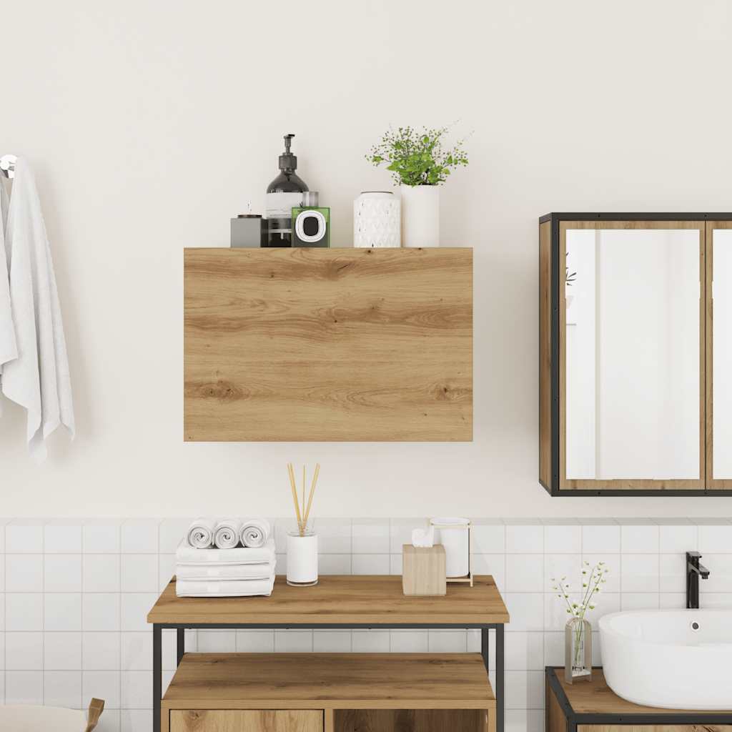 vidaXL Dulap perete baie stejar artizanal, 60x25x40 cm, lemn prelucrat vidaXL Dulap perete baie stejar artizanal, 60x25x40 cm, lemn prelucrat