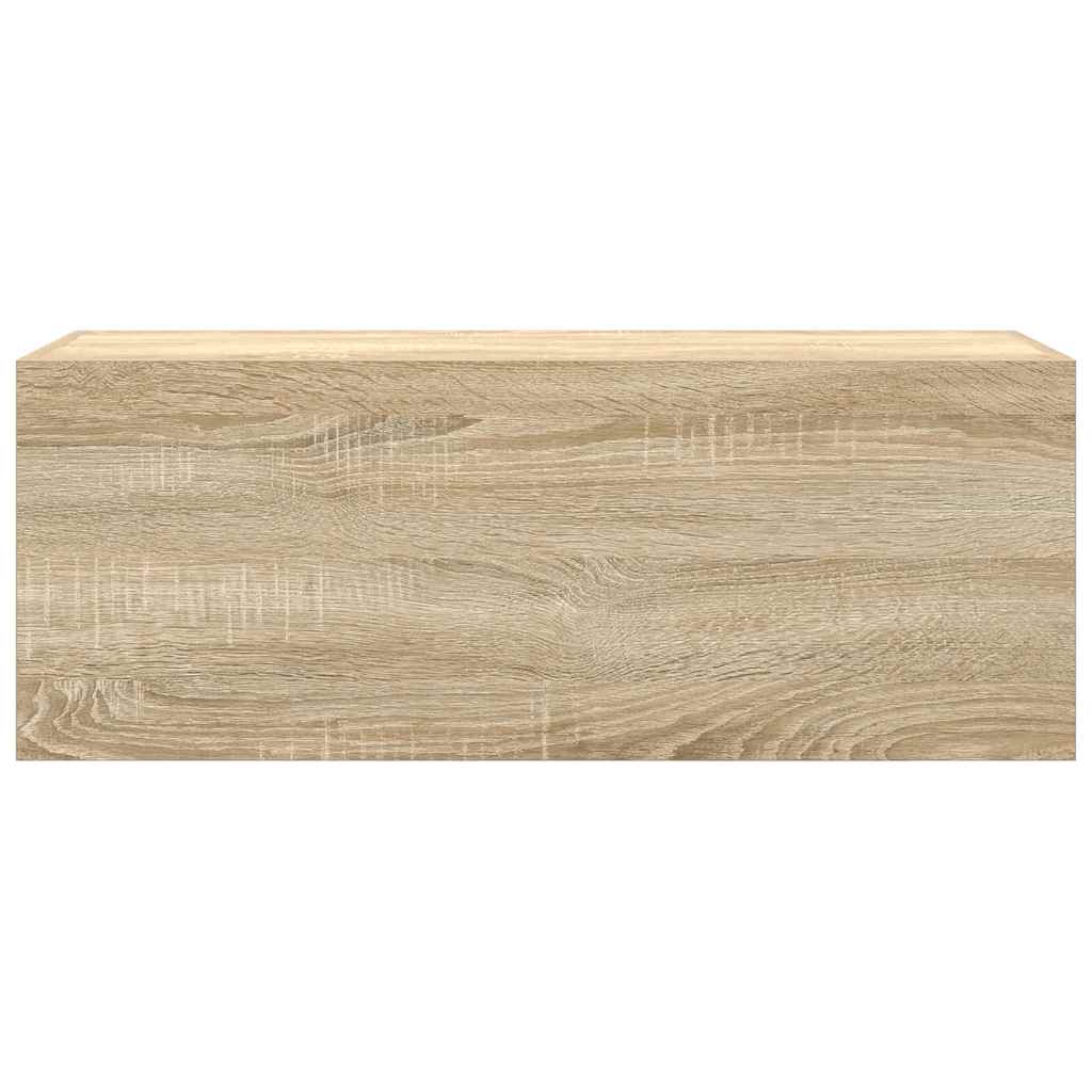 vidaXL Dulap perete baie, stejar sonoma, 80x25x30 cm, lemn prelucrat