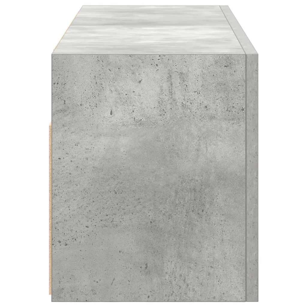 vidaXL Dulap perete baie, gri beton, 80x25x30 cm, lemn prelucrat vidaXL Dulap perete baie, gri beton, 80x25x30 cm, lemn prelucrat