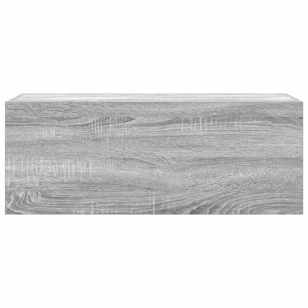 vidaXL Dulap perete baie, gri sonoma, 80x25x30cm, lemn prelucrat vidaXL Dulap perete baie, gri sonoma, 80x25x30cm, lemn prelucrat