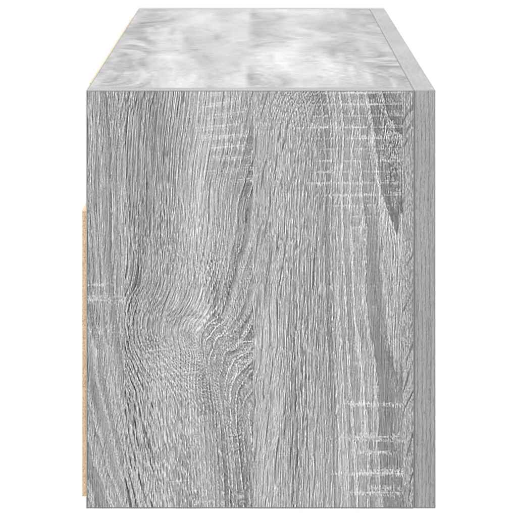 vidaXL Dulap perete baie, gri sonoma, 80x25x30cm, lemn prelucrat vidaXL Dulap perete baie, gri sonoma, 80x25x30cm, lemn prelucrat