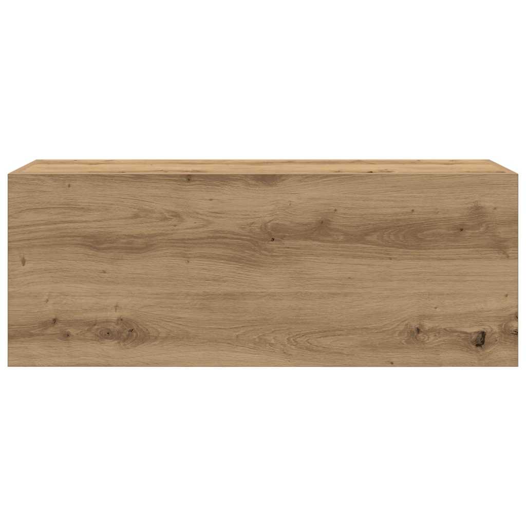 vidaXL Dulap perete baie stejar artizanal, 80x25x30 cm, lemn prelucrat vidaXL Dulap perete baie stejar artizanal, 80x25x30 cm, lemn prelucrat
