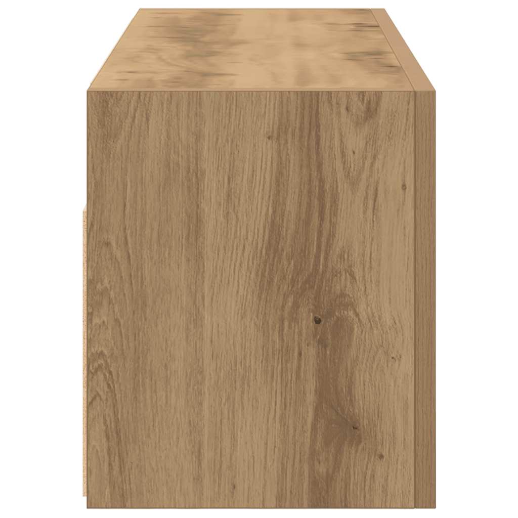 vidaXL Dulap perete baie stejar artizanal, 80x25x30 cm, lemn prelucrat vidaXL Dulap perete baie stejar artizanal, 80x25x30 cm, lemn prelucrat