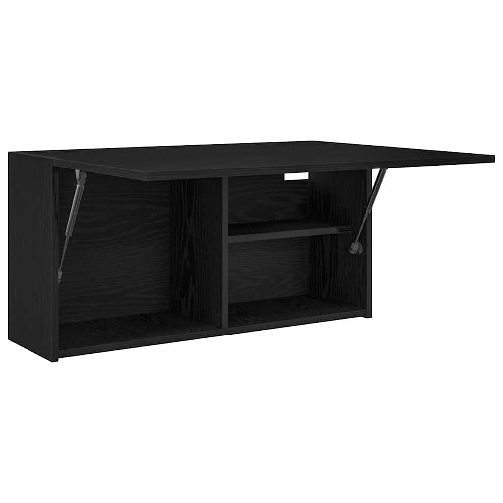 vidaXL Dulap de perete de baie, negru, 80x25x40 cm, lemn prelucrat vidaXL Dulap de perete de baie, negru, 80x25x40 cm, lemn prelucrat