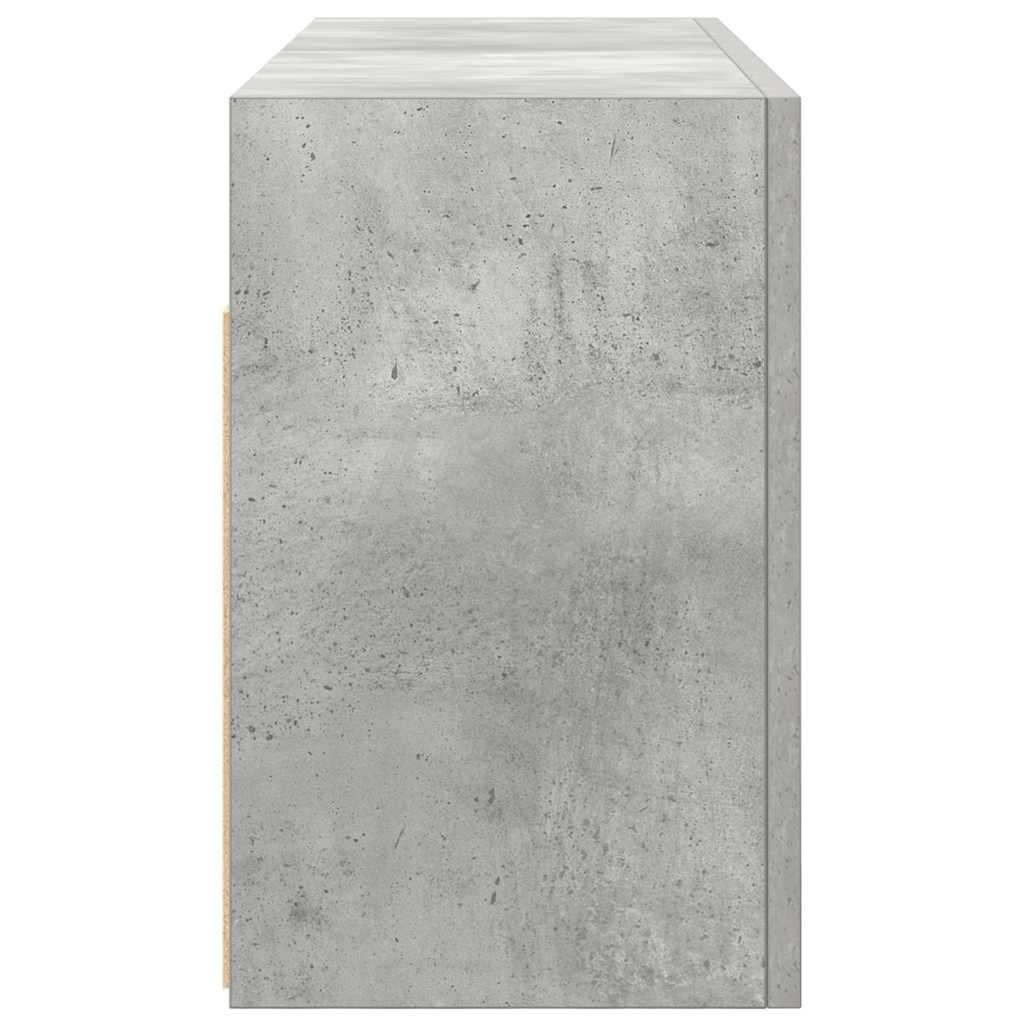vidaXL Dulap perete baie, gri beton, 80x25x40 cm, lemn prelucrat
