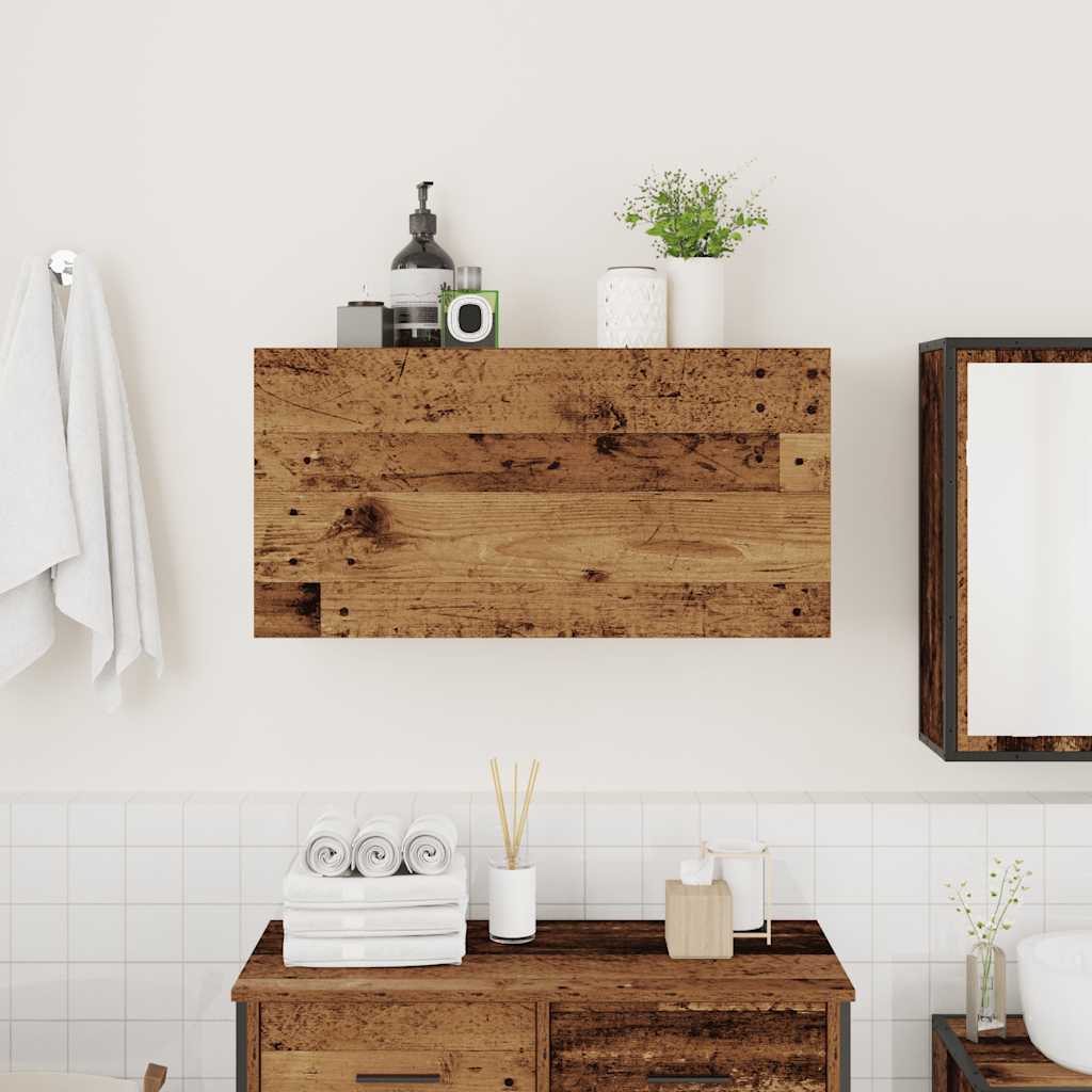vidaXL Dulap perete de baie, lemn vechi, 80x25x40 cm, lemn prelucrat