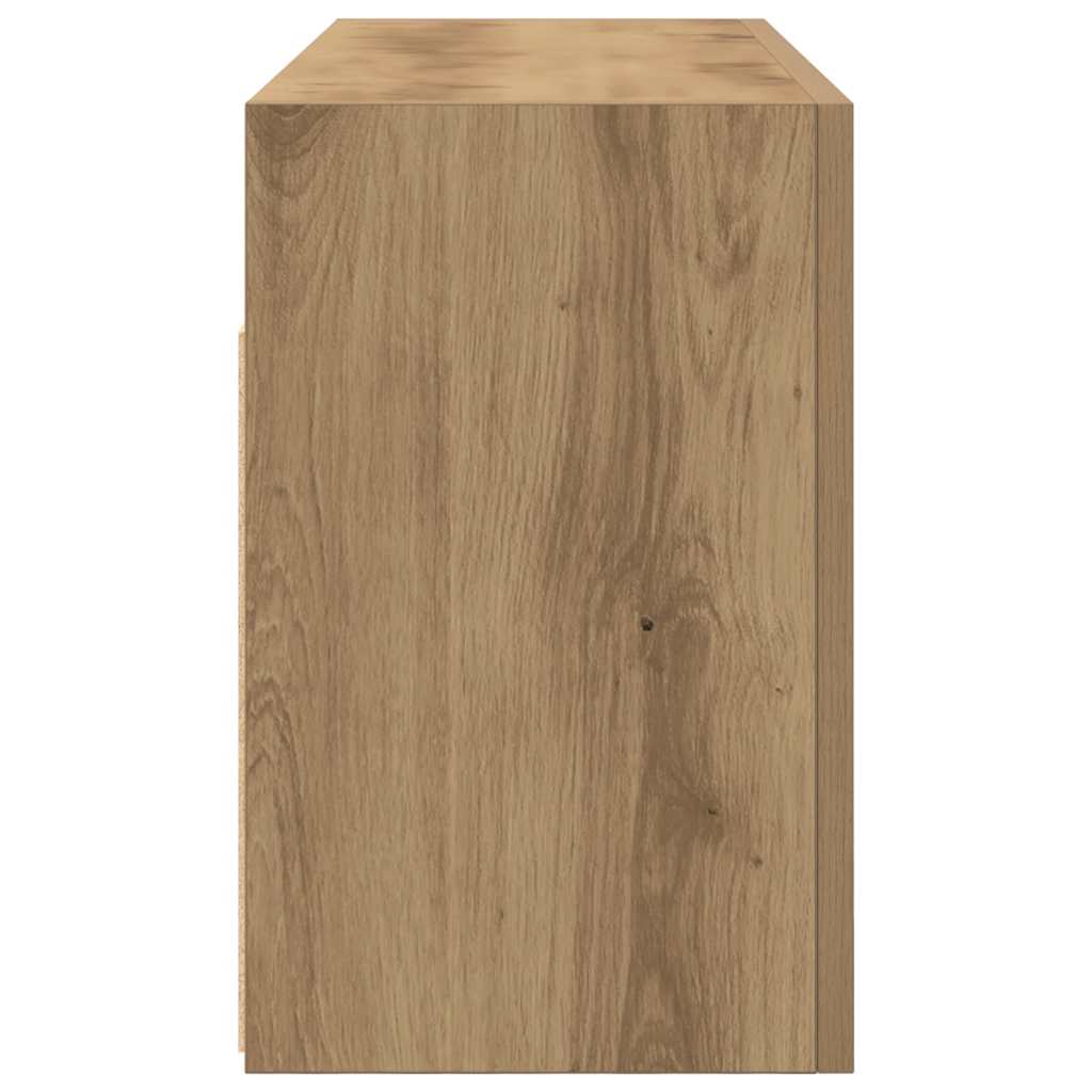 vidaXL Dulap perete baie stejar artizanal, 80x25x40 cm, lemn prelucrat vidaXL Dulap perete baie stejar artizanal, 80x25x40 cm, lemn prelucrat