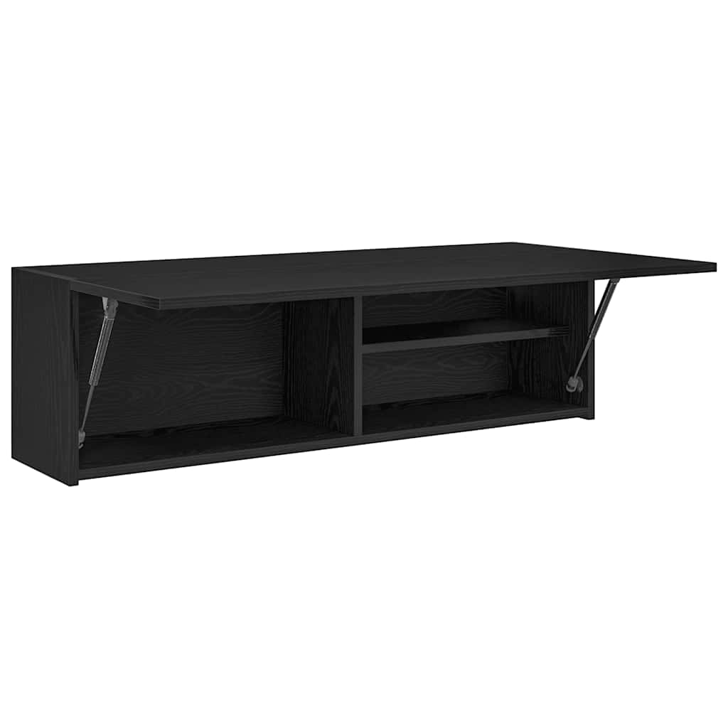 vidaXL Dulap de perete de baie, negru, 100x25x30 cm, lemn prelucrat vidaXL Dulap de perete de baie, negru, 100x25x30 cm, lemn prelucrat