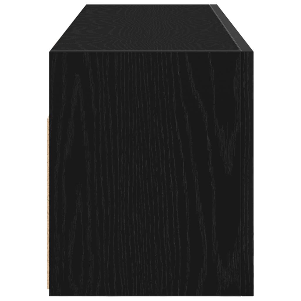 vidaXL Dulap de perete de baie, negru, 100x25x30 cm, lemn prelucrat vidaXL Dulap de perete de baie, negru, 100x25x30 cm, lemn prelucrat
