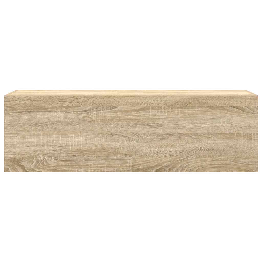 vidaXL Dulap perete baie, stejar sonoma, 100x25x30 cm, lemn prelucrat