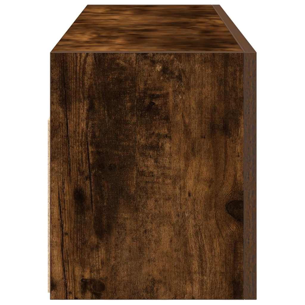 vidaXL Dulap perete baie, stejar fumuriu, 100x25x30 cm, lemn prelucrat vidaXL Dulap perete baie, stejar fumuriu, 100x25x30 cm, lemn prelucrat