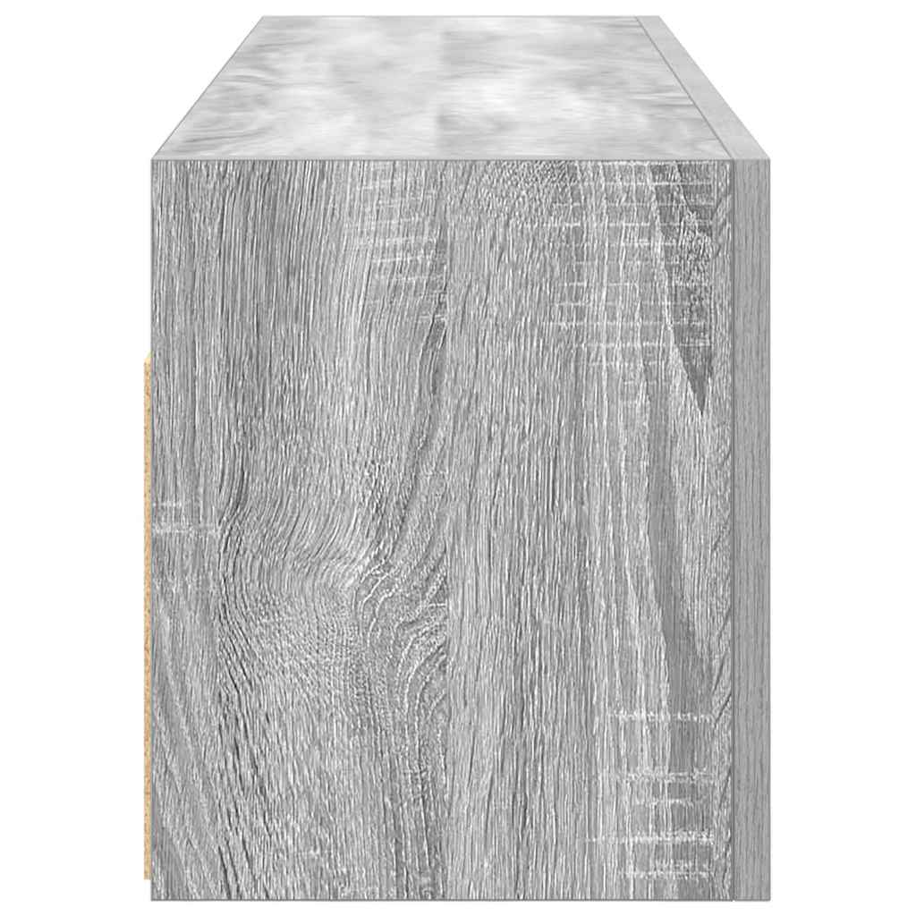 vidaXL Dulap perete baie, gri sonoma, 100x25x30 cm, lemn prelucrat vidaXL Dulap perete baie, gri sonoma, 100x25x30 cm, lemn prelucrat