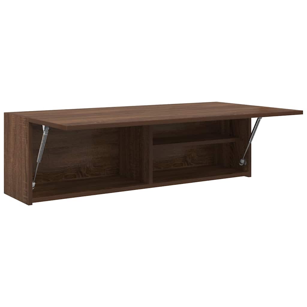 vidaXL Dulap perete de baie, stejar maro, 100x25x30 cm, lemn prelucrat