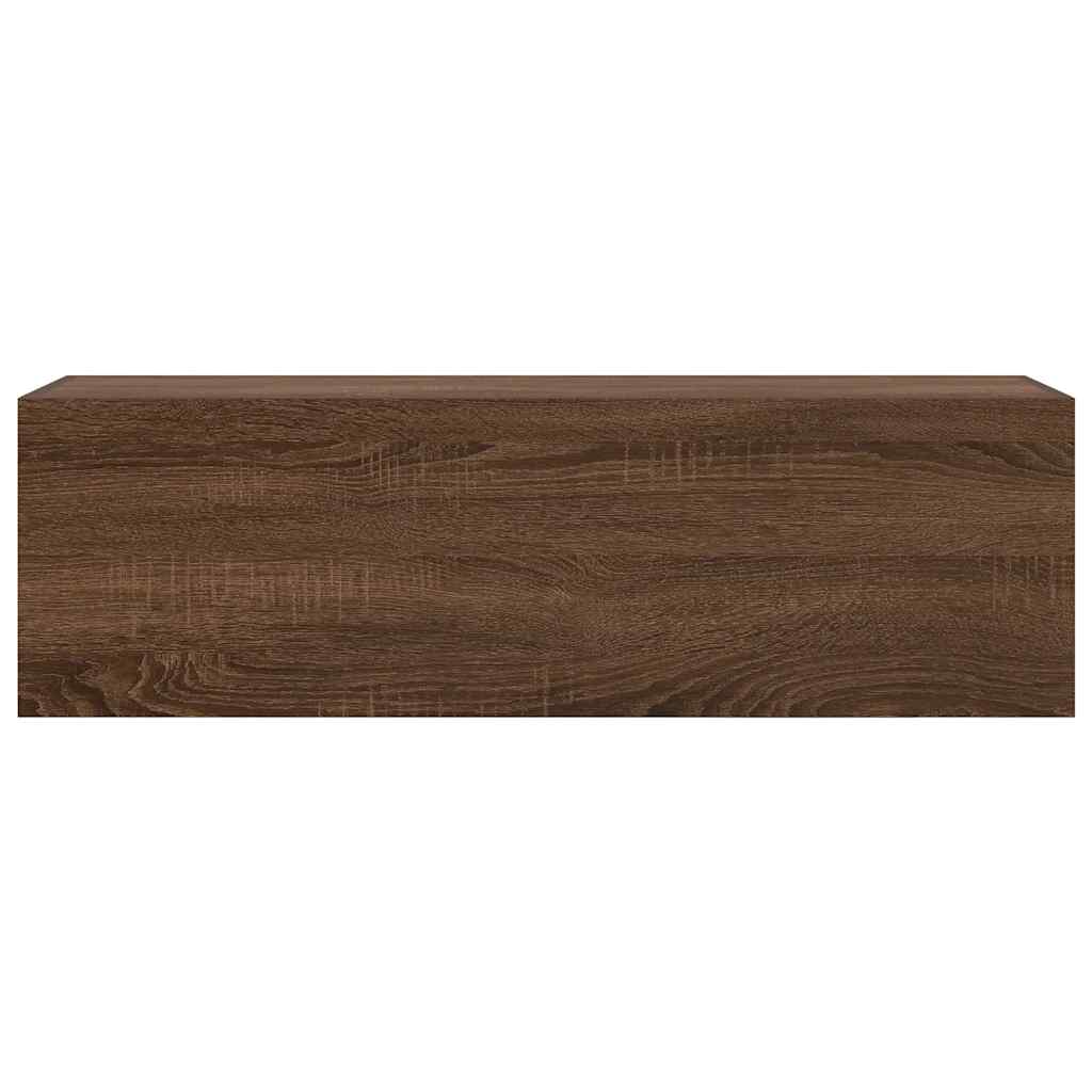 vidaXL Dulap perete de baie, stejar maro, 100x25x30 cm, lemn prelucrat