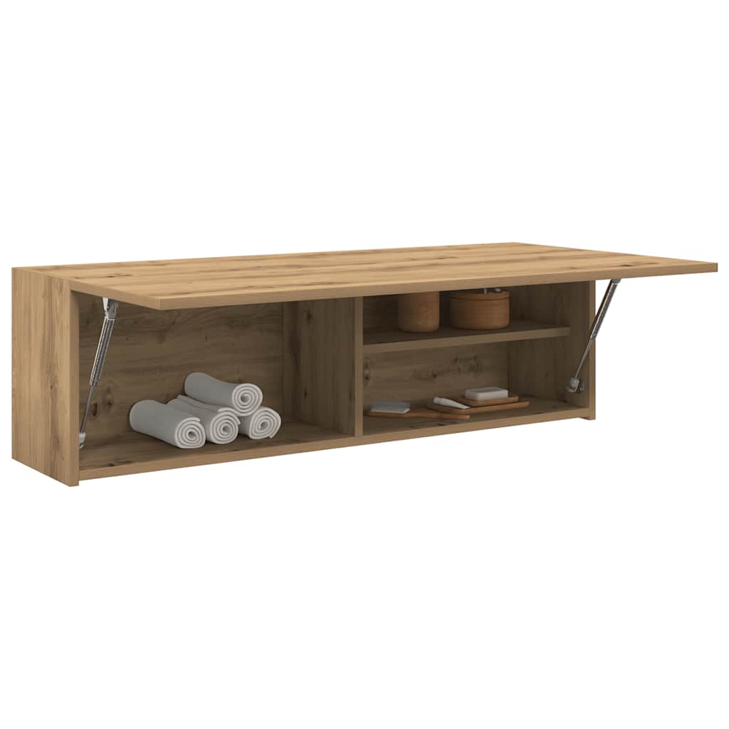 vidaXL Dulap perete baie stejar artizanal, 100x25x30 cm lemn prelucrat vidaXL Dulap perete baie stejar artizanal, 100x25x30 cm lemn prelucrat