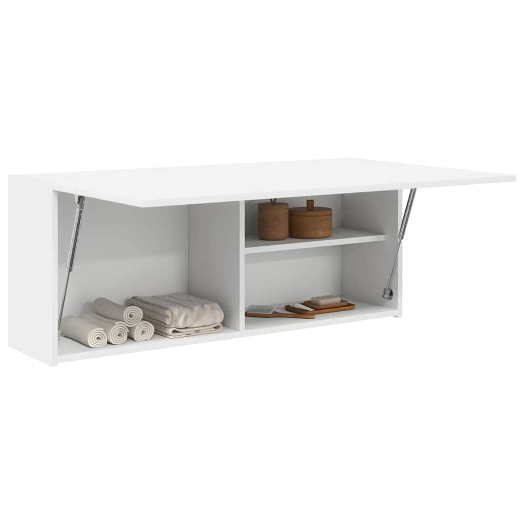 vidaXL Dulap de perete de baie, alb, 100x25x40 cm, lemn prelucrat vidaXL Dulap de perete de baie, alb, 100x25x40 cm, lemn prelucrat