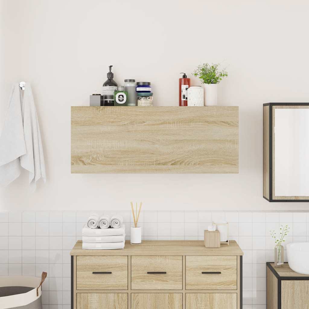 vidaXL Dulap perete baie, stejar sonoma, 100x25x40 cm, lemn prelucrat