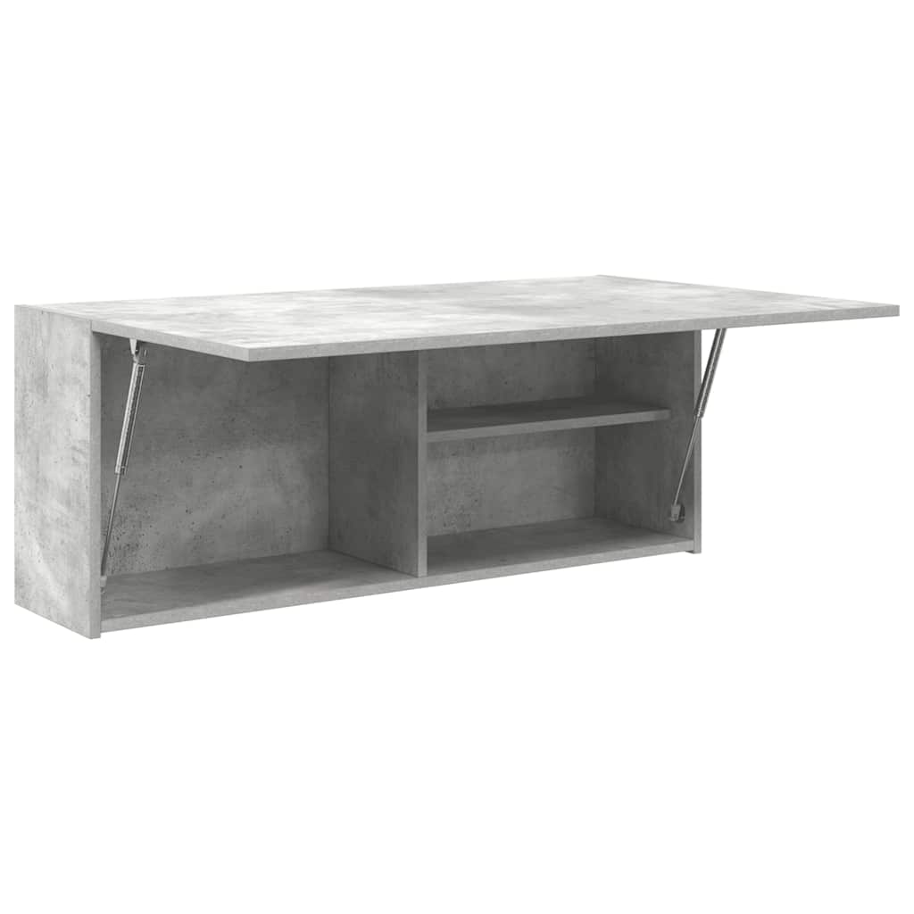 vidaXL Dulap perete baie, gri beton, 100x25x40 cm, lemn prelucrat vidaXL Dulap perete baie, gri beton, 100x25x40 cm, lemn prelucrat