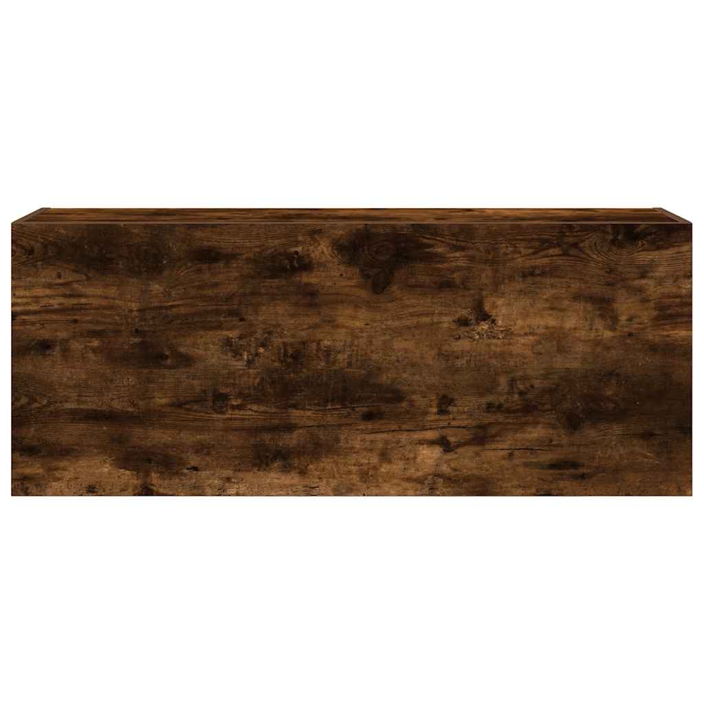 vidaXL Dulap perete baie, stejar fumuriu, 100x25x40 cm, lemn prelucrat vidaXL Dulap perete baie, stejar fumuriu, 100x25x40 cm, lemn prelucrat
