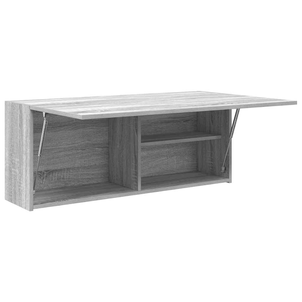 vidaXL Dulap perete baie, gri sonoma, 100x25x40 cm, lemn prelucrat vidaXL Dulap perete baie, gri sonoma, 100x25x40 cm, lemn prelucrat