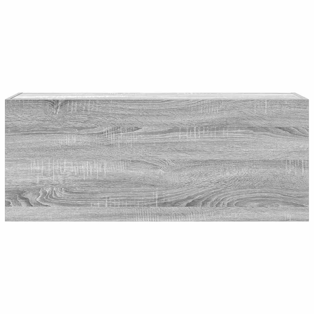 vidaXL Dulap perete baie, gri sonoma, 100x25x40 cm, lemn prelucrat vidaXL Dulap perete baie, gri sonoma, 100x25x40 cm, lemn prelucrat
