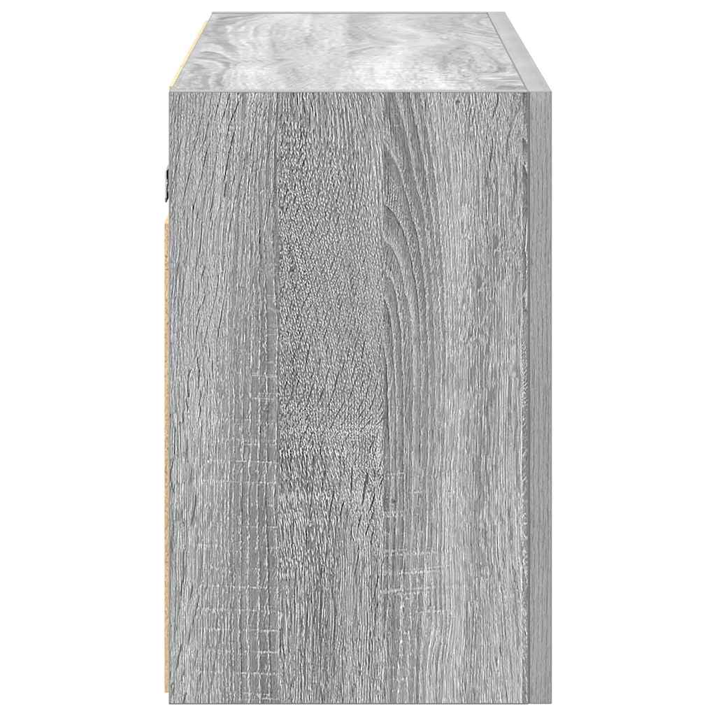 vidaXL Dulap perete baie, gri sonoma, 100x25x40 cm, lemn prelucrat vidaXL Dulap perete baie, gri sonoma, 100x25x40 cm, lemn prelucrat