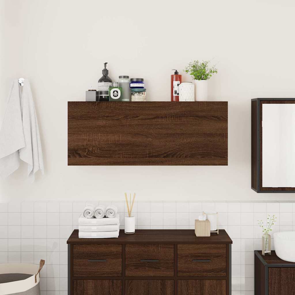 vidaXL Dulap perete de baie, stejar maro, 100x25x40 cm, lemn prelucrat