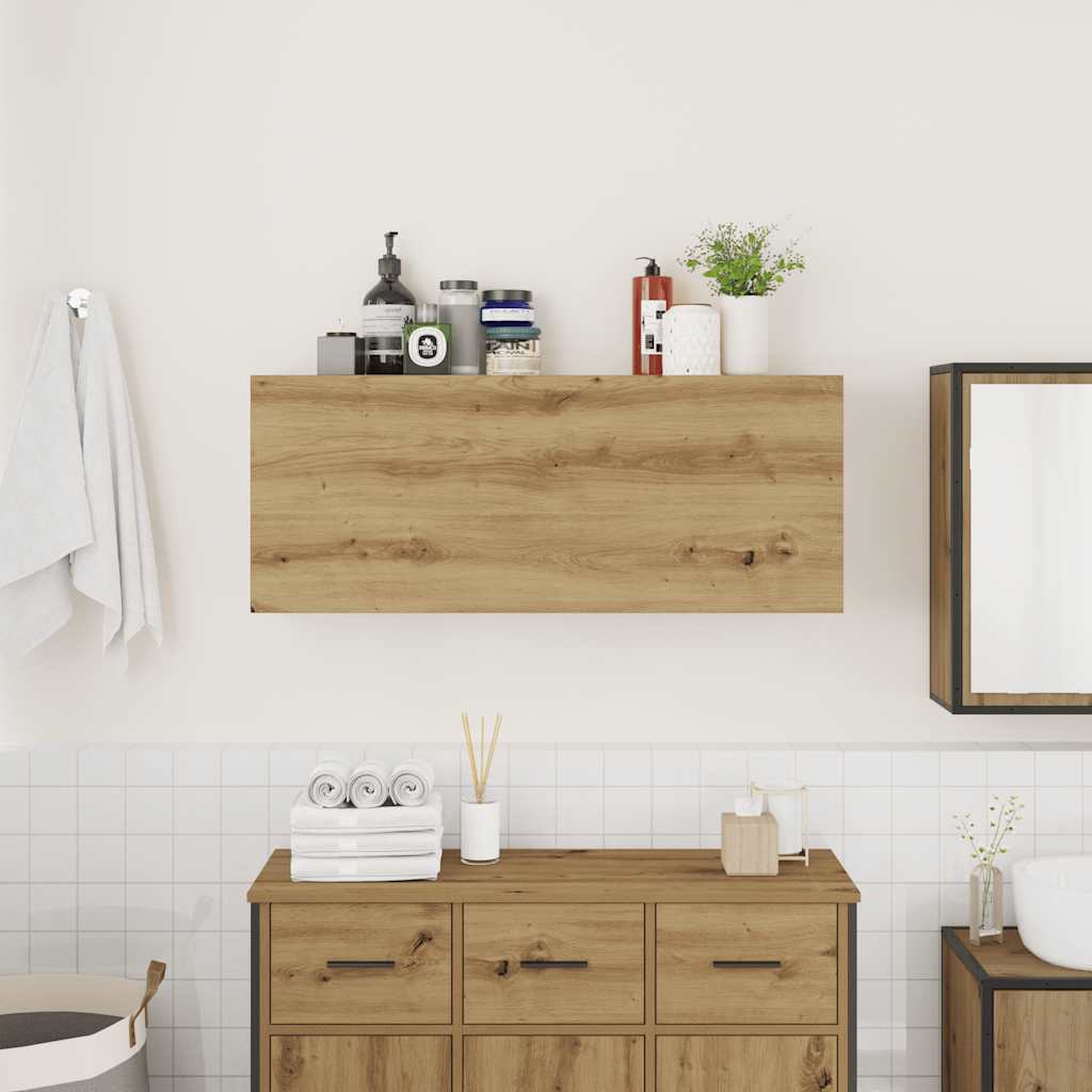 vidaXL Dulap perete baie stejar artizanal, 100x25x40 cm lemn prelucrat vidaXL Dulap perete baie stejar artizanal, 100x25x40 cm lemn prelucrat