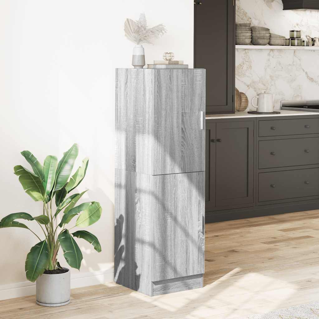 vidaXL Dulap de bucătărie, gri sonoma, 38x41,5x131,5 cm lemn prelucrat