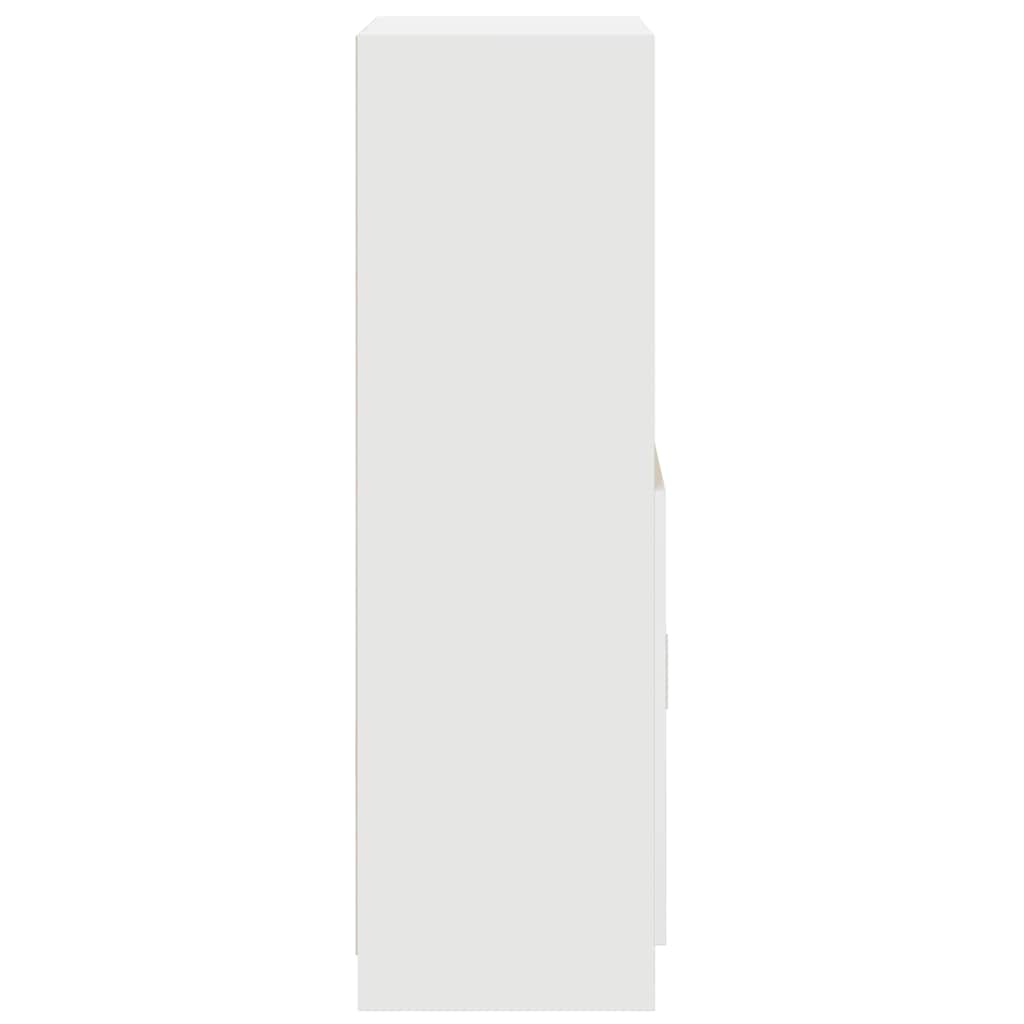 vidaXL Dulap de bucătărie, alb, 57x41,5x131,5 cm, lemn prelucrat vidaXL Dulap de bucătărie, alb, 57x41,5x131,5 cm, lemn prelucrat