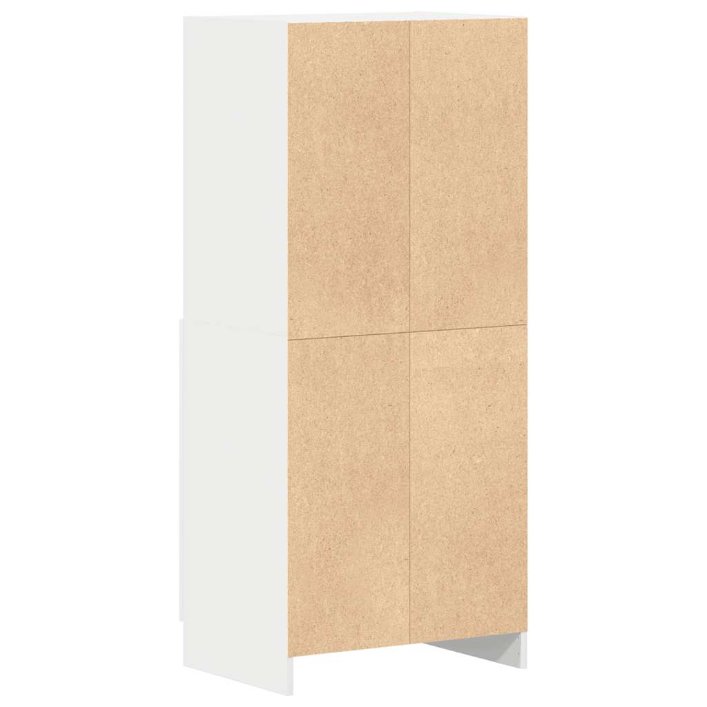 vidaXL Dulap de bucătărie, alb, 57x41,5x131,5 cm, lemn prelucrat vidaXL Dulap de bucătărie, alb, 57x41,5x131,5 cm, lemn prelucrat