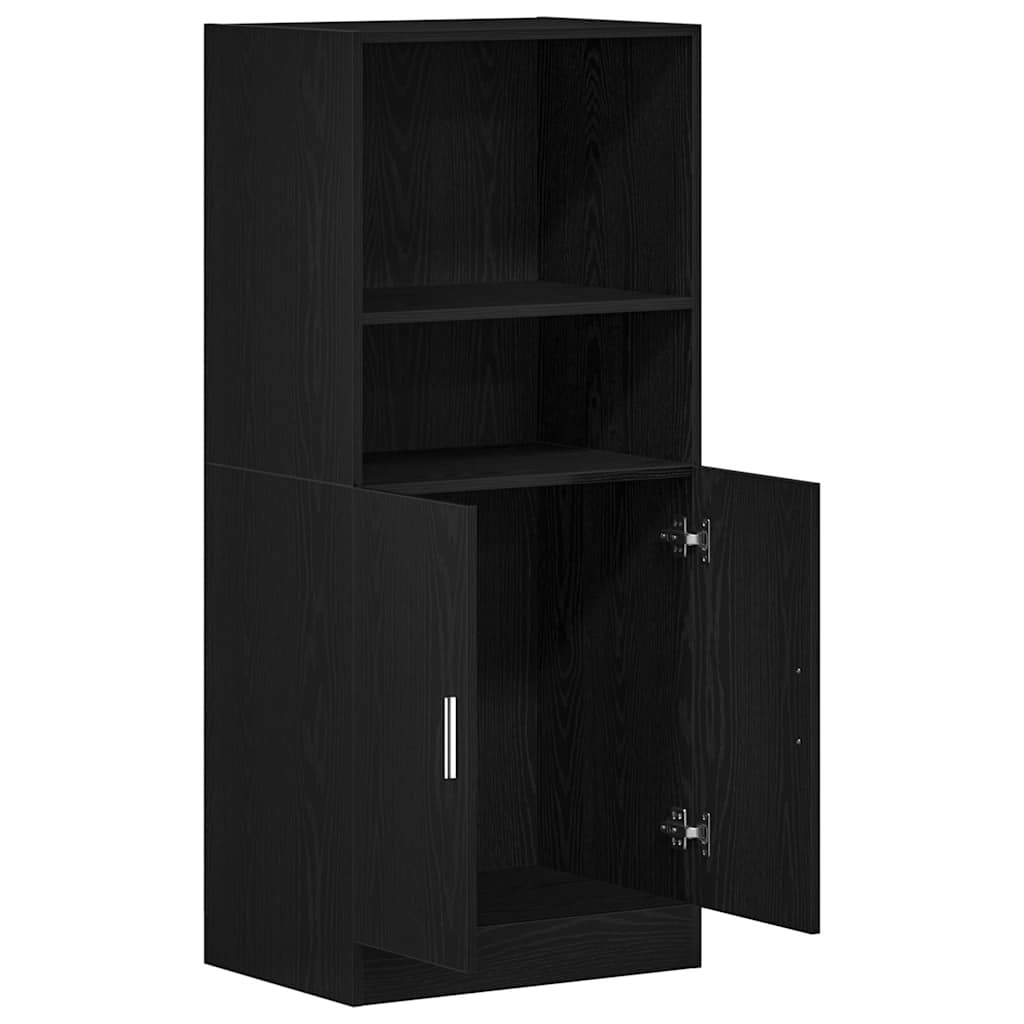 vidaXL Dulap de bucătărie, negru, 57x41,5x131,5 cm, lemn prelucrat