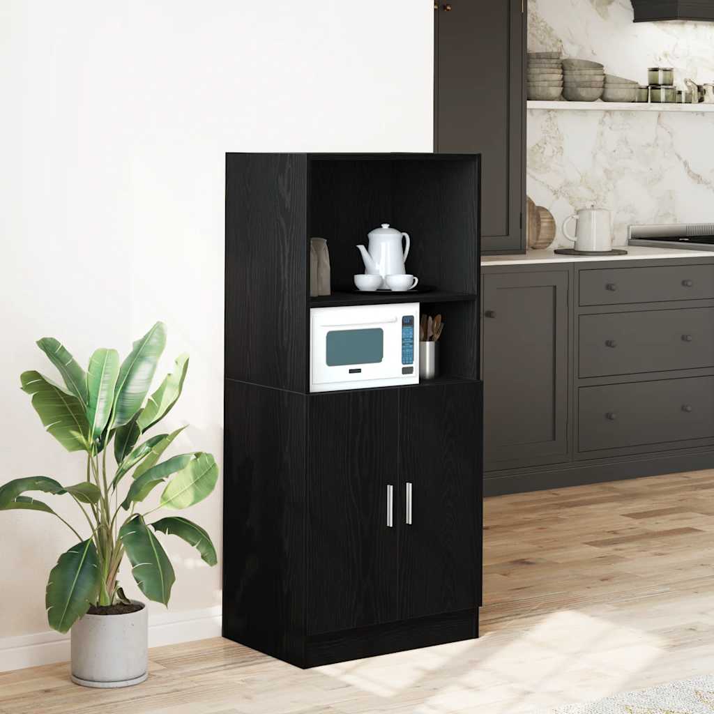 vidaXL Dulap de bucătărie, negru, 57x41,5x131,5 cm, lemn prelucrat