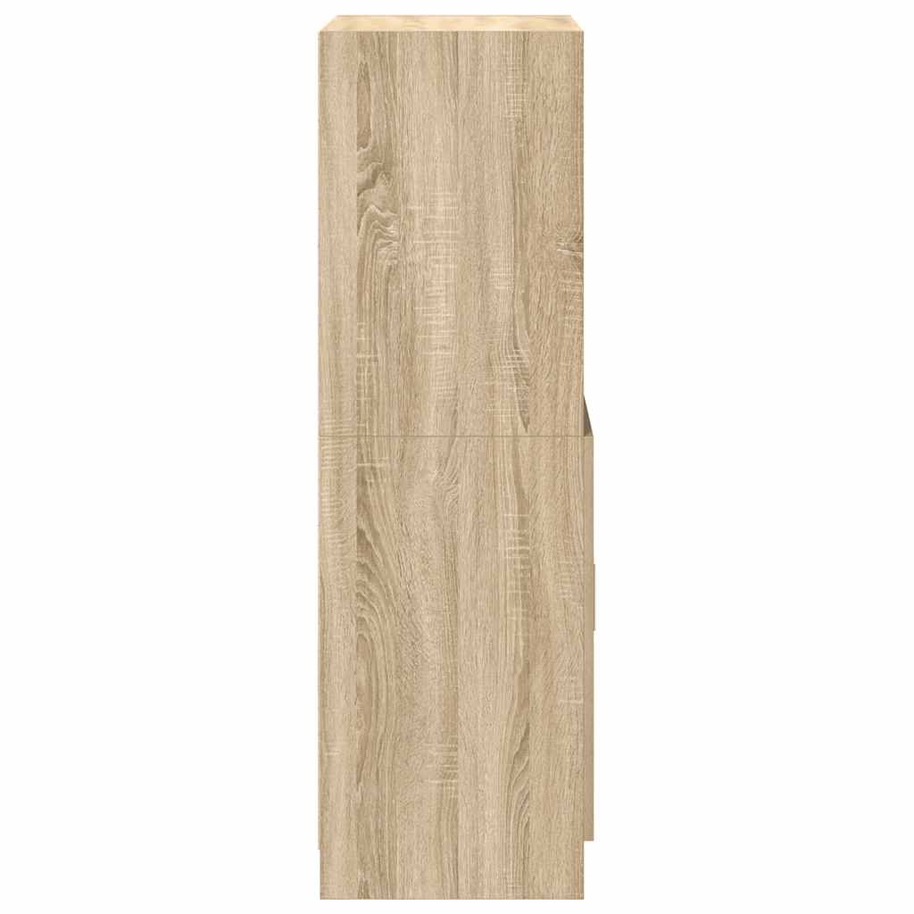 vidaXL Dulap bucătărie stejar Sonoma, 57x41,5x131,5 cm, lemn prelucrat vidaXL Dulap bucătărie stejar Sonoma, 57x41,5x131,5 cm, lemn prelucrat