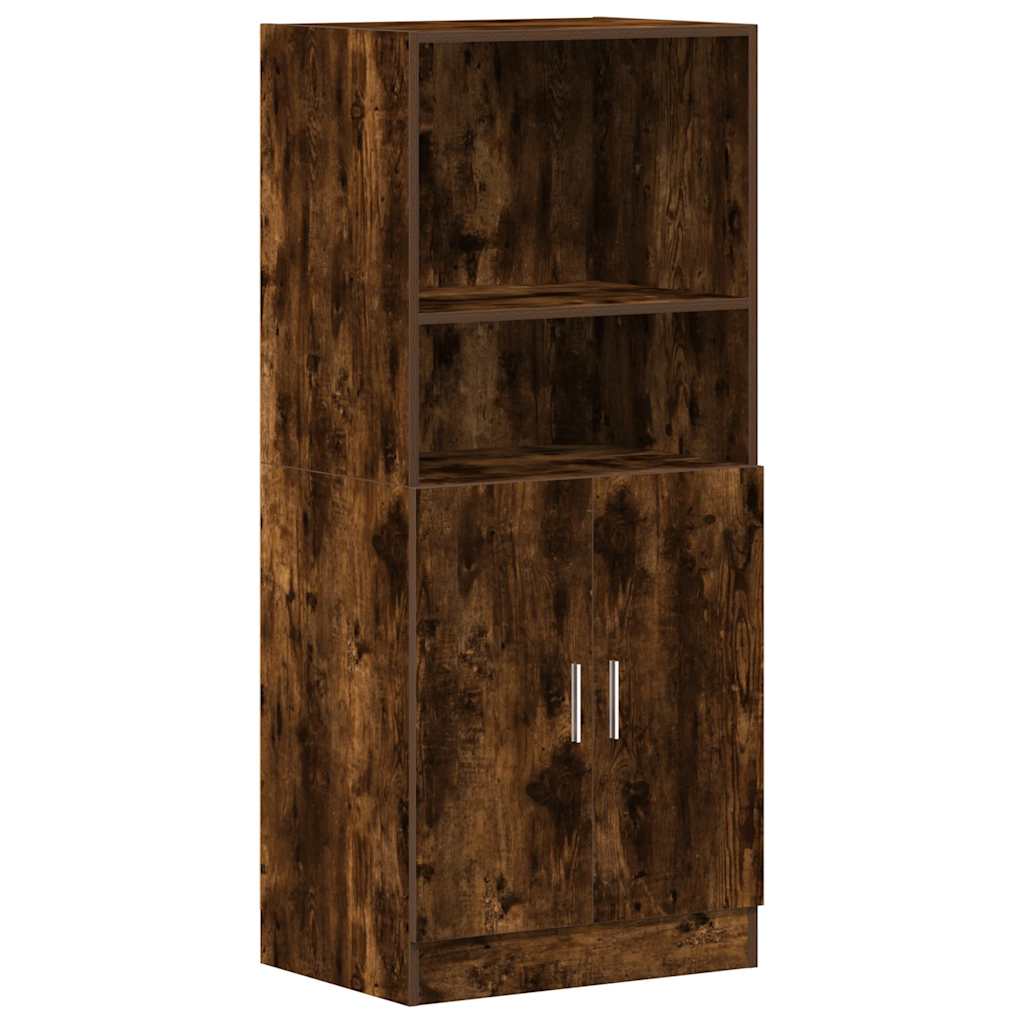 vidaXL Dulap de bucătărie, stejar fumuriu, 57x41,5x131,5 cm, lemn