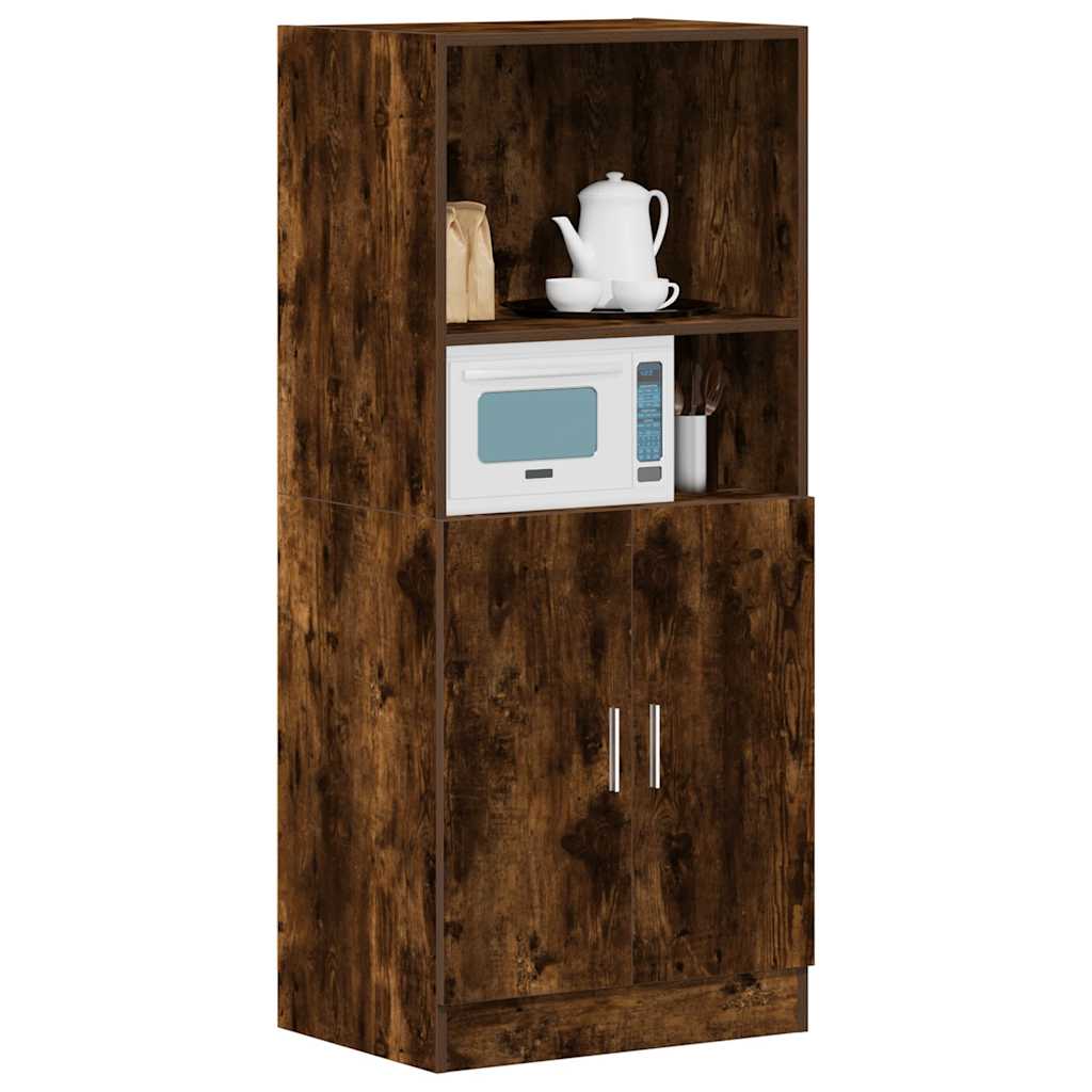 vidaXL Dulap de bucătărie, stejar fumuriu, 57x41,5x131,5 cm, lemn