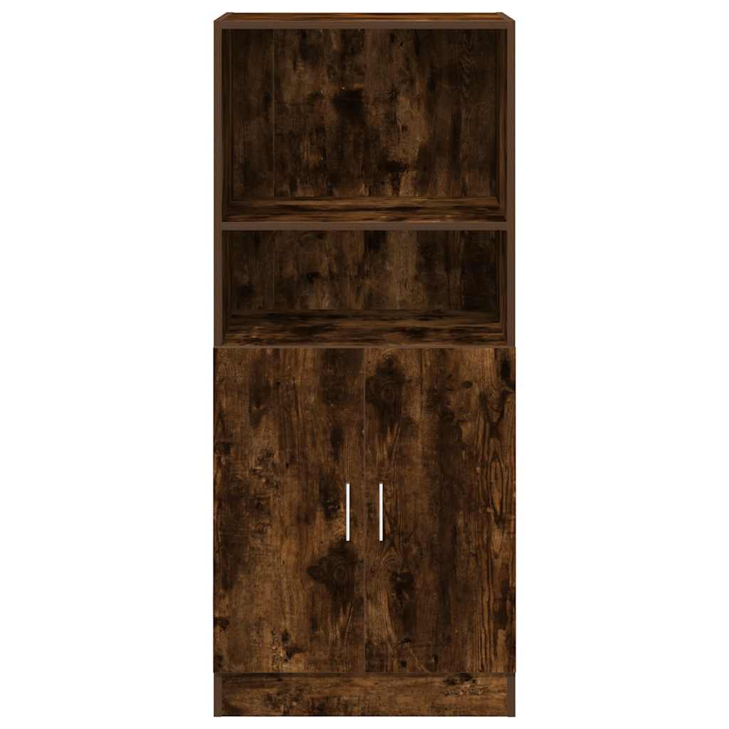 vidaXL Dulap de bucătărie, stejar fumuriu, 57x41,5x131,5 cm, lemn