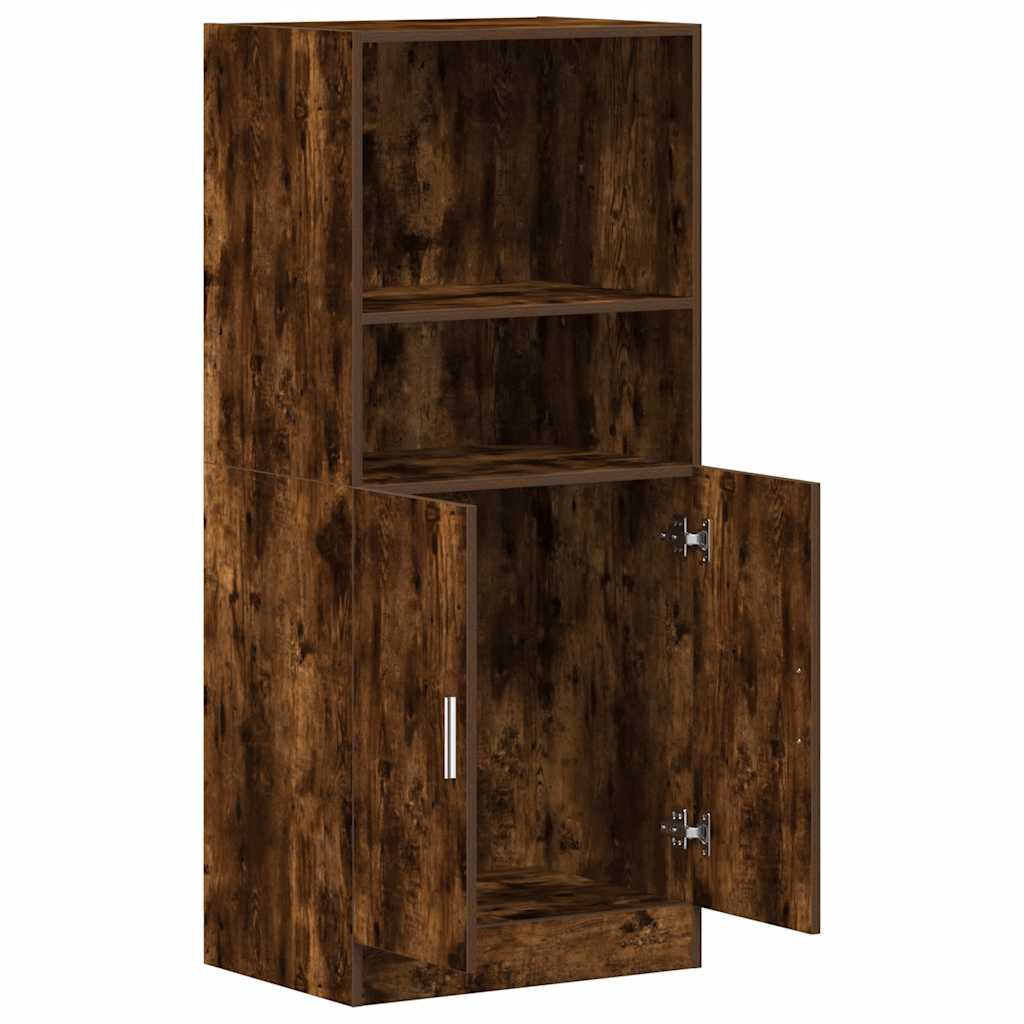 vidaXL Dulap de bucătărie, stejar fumuriu, 57x41,5x131,5 cm, lemn