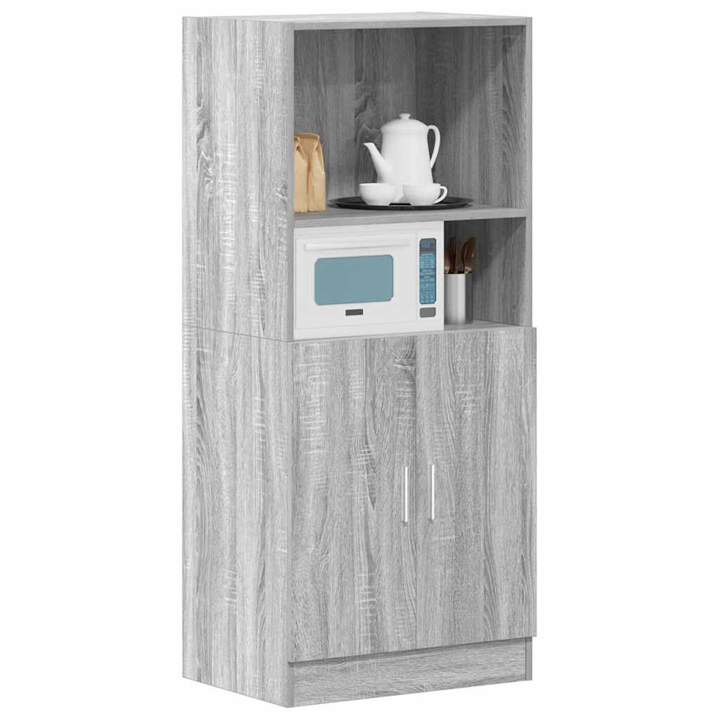 vidaXL Dulap de bucătărie, gri sonoma, 57x41,5x131,5 cm lemn prelucrat vidaXL Dulap de bucătărie, gri sonoma, 57x41,5x131,5 cm lemn prelucrat