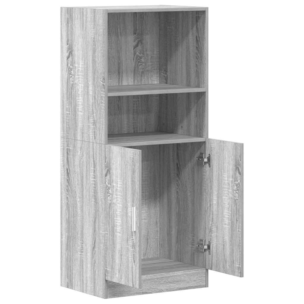 vidaXL Dulap de bucătărie, gri sonoma, 57x41,5x131,5 cm lemn prelucrat vidaXL Dulap de bucătărie, gri sonoma, 57x41,5x131,5 cm lemn prelucrat