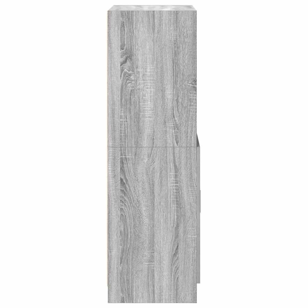 vidaXL Dulap de bucătărie, gri sonoma, 57x41,5x131,5 cm lemn prelucrat vidaXL Dulap de bucătărie, gri sonoma, 57x41,5x131,5 cm lemn prelucrat
