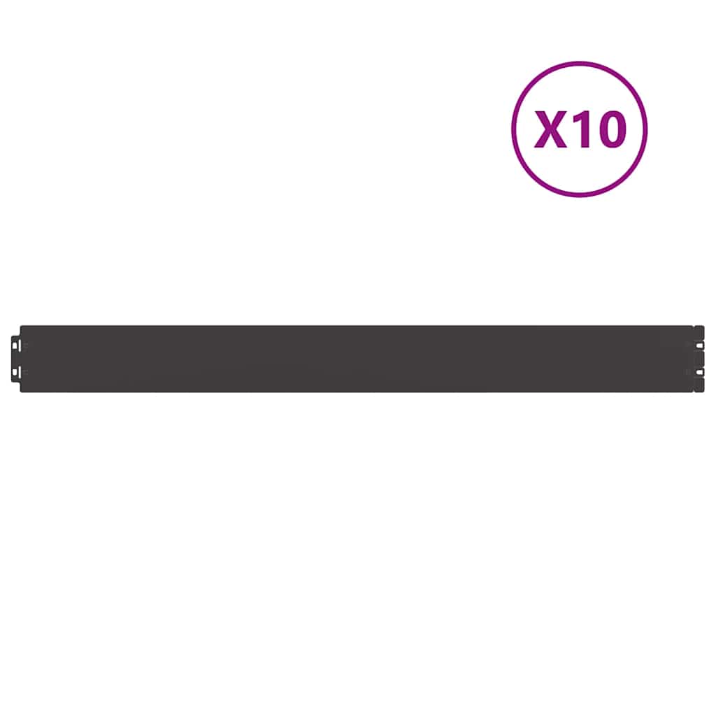 vidaXL Borduri de gazon 10 buc Negru 10x103 cm Oțel laminat la rece vidaXL Borduri de gazon 10 buc Negru 10x103 cm Oțel laminat la rece