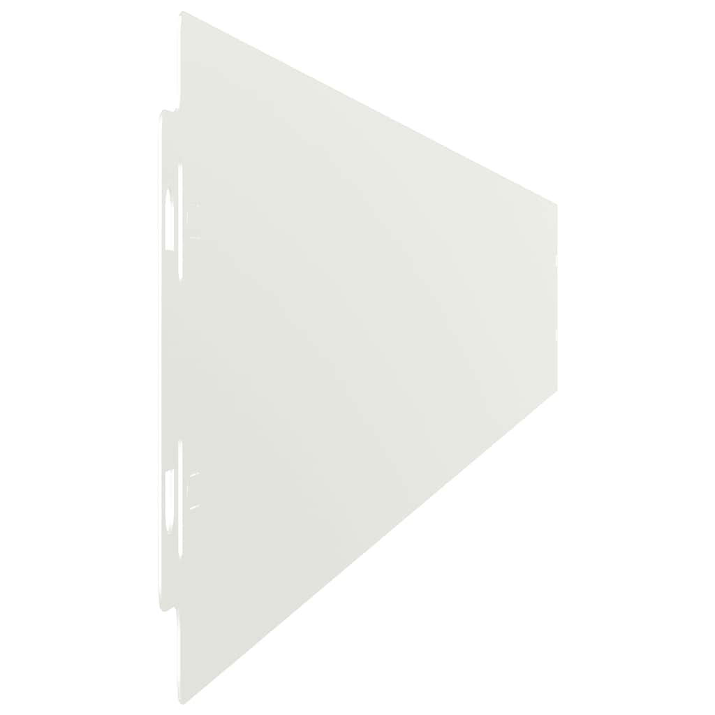 vidaXL Borduri de gazon 10 buc Alb 10x103 cm Oțel laminat la rece vidaXL Borduri de gazon 10 buc Alb 10x103 cm Oțel laminat la rece