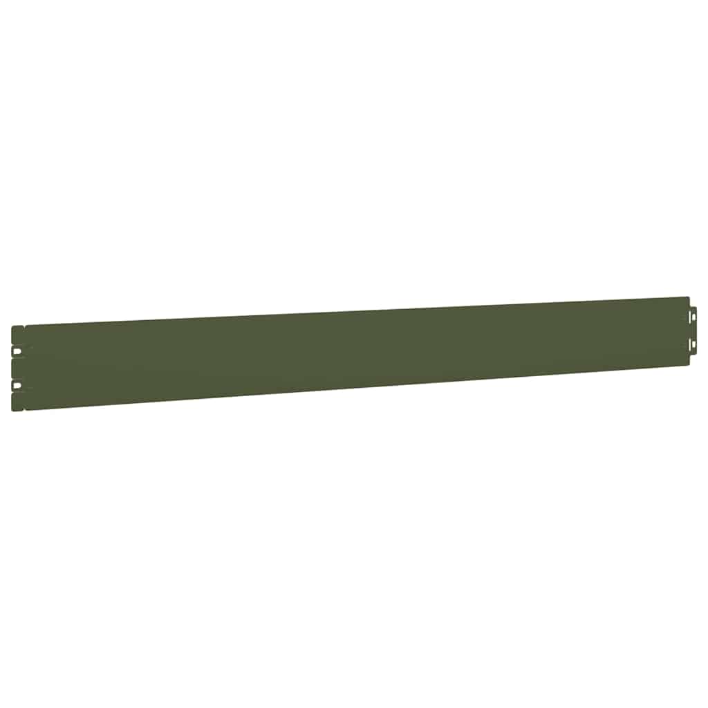 vidaXL Borduri de gazon 10 buc Verde olive Oțel laminat la rece vidaXL Borduri de gazon 10 buc Verde olive Oțel laminat la rece